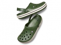 Crocs Crocband šľapky tmavo zelené