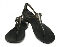 Crocs Isabella T-Strap dámske sandále čierne