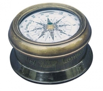 Kompas antique mosadz priemer 6 cm