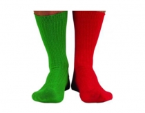 Kapitánske ponožky - červená a zelená