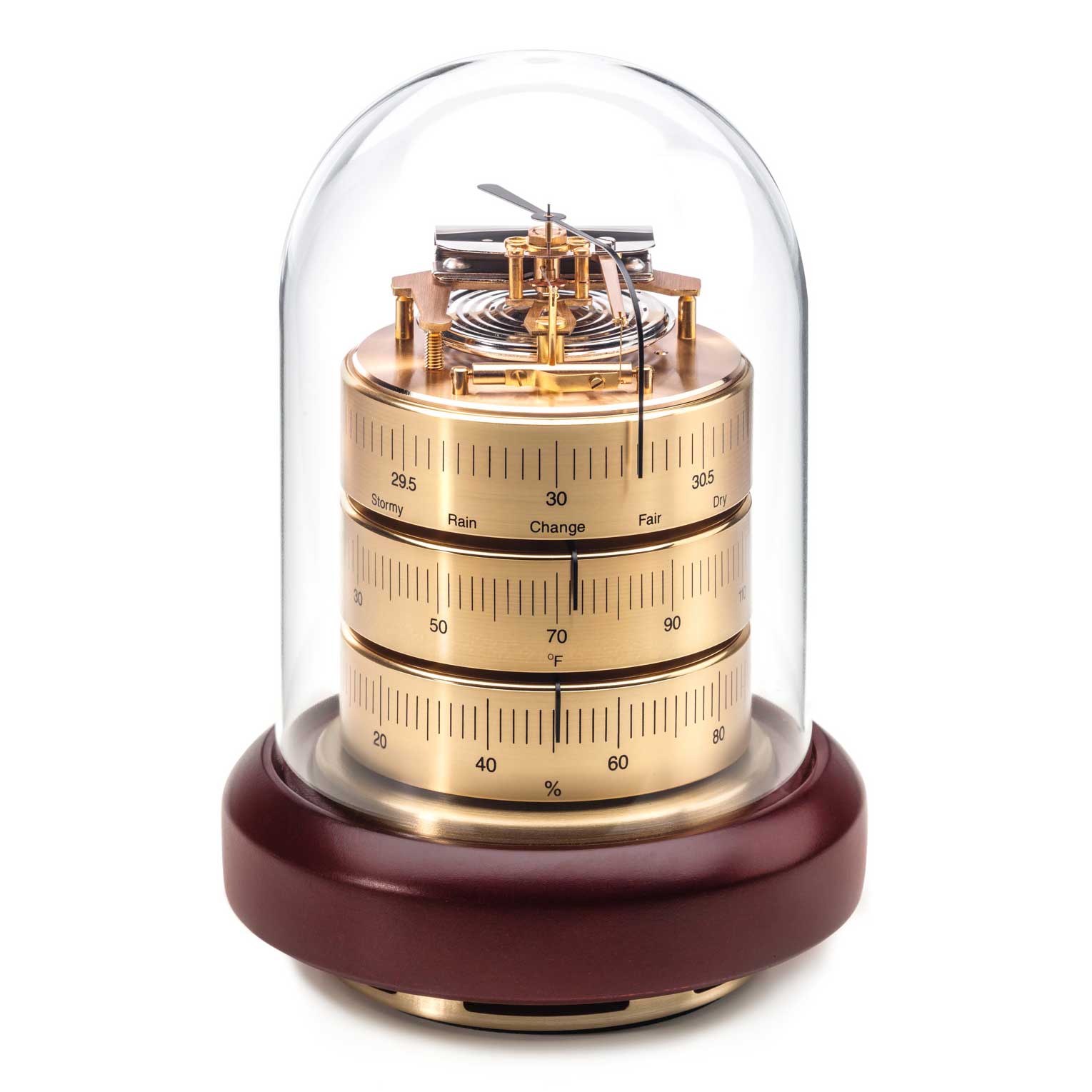 BARIGO meteostanica - teplomer, vlhkomer, barometer mahagón