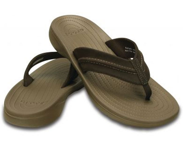 Crocs Yukon Mesa Flip pánske žabky hnedé