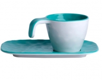 Melamine Coffee Set, Summer – Aqua