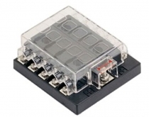 Flachsicherungshalterkasten mit 10 Steckplätzen