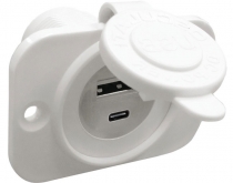 USB zástrčka A-Typ + C-Typ, biela