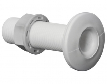 Threaded seacock white plastic 1/2