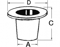 Gewinde-Seeventil, weißer Kunststoff, 1/2