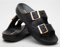 Crocs Metallic Buckle Saturday Sandal dámske čierne