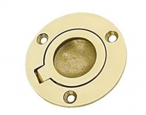 Lukengriff – poliertes Messing, rund