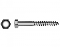 Stainless steel self-tapping screw for wood - raised head 8x60 (