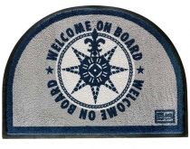 Non Slip Mat Welcome on board blue