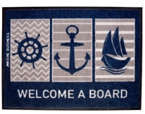 Rohož - Welcome Aboard modrá