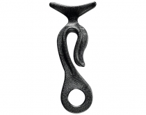 Háček pro blatník, na lanko Ø6mm, 86x25mm, bílý