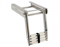 Telescopic foldaway standard ladder AISI316 4 step