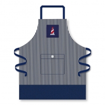 Navy Stripe Apron with Lighthouse