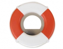 Otvárač na fľaše - záchranné koleso červeno biele