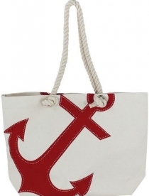 Shopping-bag with anchor print