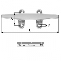 Cleats made of AISI 316 (A4) with 4 mounting holes