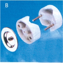 Úchyt na zábradlie 22 - 30 mm (plast koliesko)