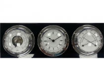 Barigo barometer / hodiny / teplomer chróm