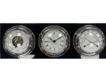 Barigo barometer / clock / thermometer chrome