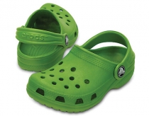 Crocs Kids Classic detské šľapky zelené