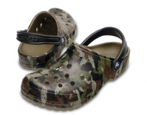 Crocs Classic Camo Clog šľapky army