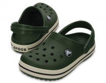 Crocs Crocband Clog dětské pantofle zelené