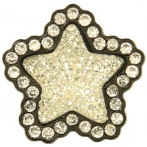 Ozdobný gombík hviezda z drahokamov na topánky Crocs