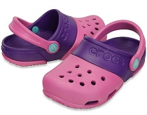 Crocs Kids Electro II Clog dětské pantofle růžové