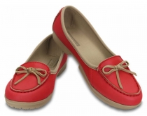 Crocs Wrap ColorLite Ballet Flat dámske mokasíny červené