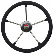 Stainless steel power boat steering wheel