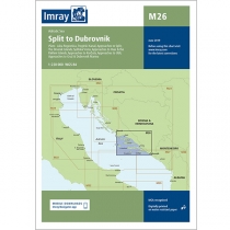 Imray map M26 Split to Dubrovnik