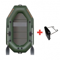 Boat Kolibri K-220 TP green, solid floor