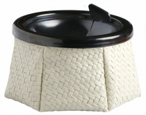 Popelník - RATTAN bílý