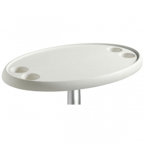 Ovaler Tisch weiß 762x457mm