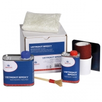 Epoxy resin kit for fiberglass repairs