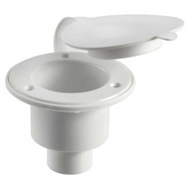 White deckshower head housing with cap/gasket