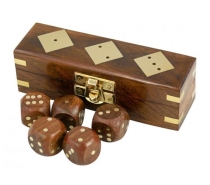 Cubes in a wooden box