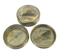Kompas Titanic antique mosadz priemer 6 cm