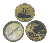 Kompas Titanic 8,5 cm antique mosadz