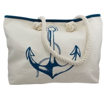 Shopping-bag with anchor print