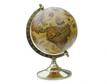 Globe with brass base