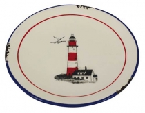 Plate with lighthouse design