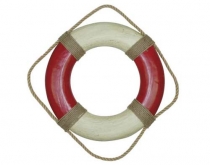 Záchranné koleso 35 cm s lankom - krémovo červené