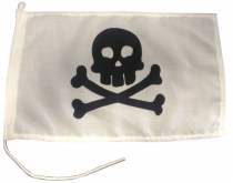 Vlajka - piráti biela 20 x 30 cm
