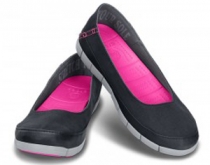 Crocs Stretch Sole Flat dámské polobotky černé