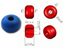 Ball for a rope blue - 2 pcs.