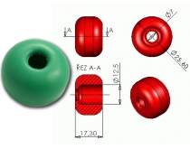 Ball for a rope green - 2 pcs.