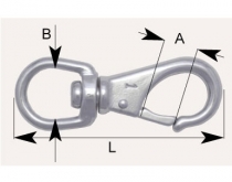 Karabína s otočnou hlavou - 113 mm